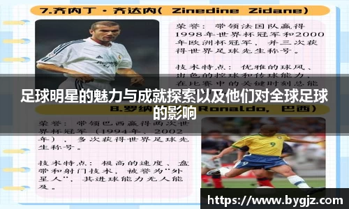 足球明星的魅力与成就探索以及他们对全球足球的影响